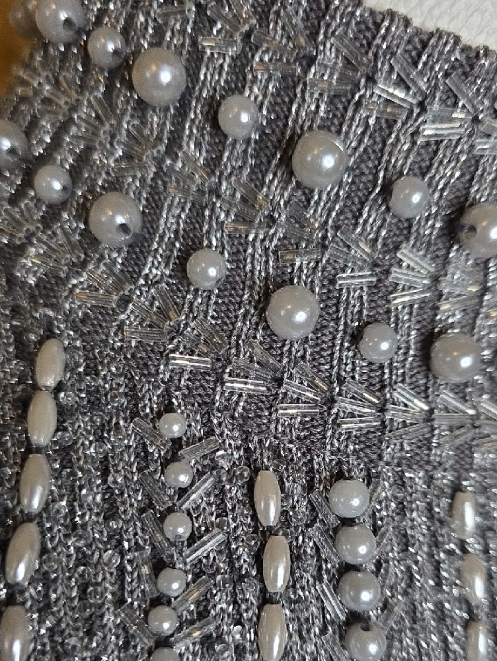 Cache Metallic Ribbed Mock Neck Tank in Silver - Picture 2 of 6